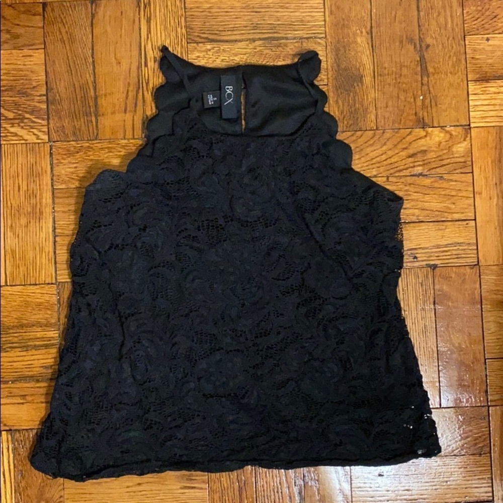 BCX black laced tank top
